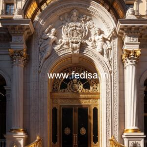 Stylish Hotel Main Gate Design for Elegant Entry No-5446
