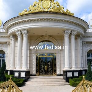 Luxury Hotel Entrance Gate Design with Golden Finish No-5470
