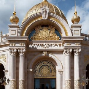 Hotel Entrance Gate Design with Luxury Decor Elements No-5491