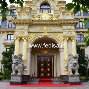 Hotel Front Elevation Design with Modern Architecture No-5520
