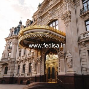 Stylish Hotel Elevation Design with LED Lighting No-5522