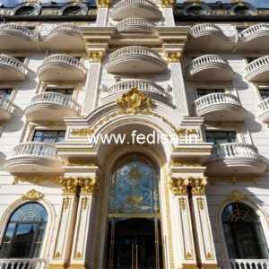 Hotel Front Elevation Design for Commercial Buildings No-5527