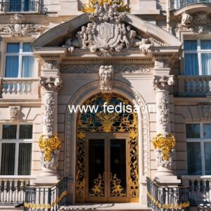 Modern Hotel Elevation Design with Marble Finish No-5534