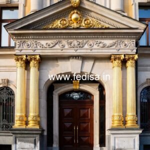 Hotel Elevation Design with Stone Cladding Style No-5554