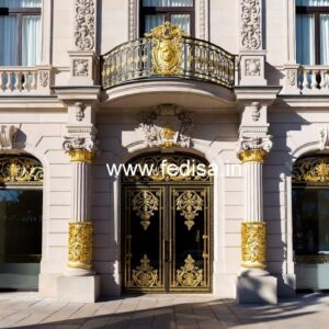 Premium Hotel Exterior Elevation for Urban Projects No-5559