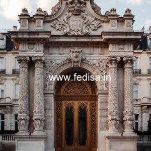 Luxury Hotel Architecture Front View Design No-5560