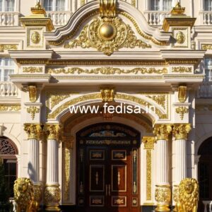 Hotel Elevation Design with Modern Window Style No-5564