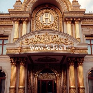 Modern Hotel Elevation Design with Luxury Facade No-5569