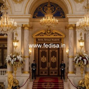 Hotel Elevation Design with Modern Structural Style No-5573