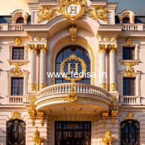 Hotel Front View Design with Contemporary Elements No-5576