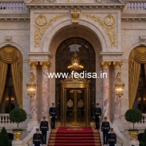 Luxury Resort Elevation Design with Elegant Facade No-5586