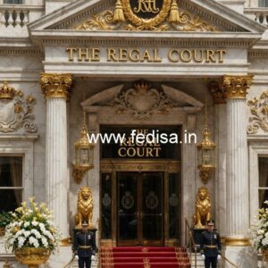 Hotel Elevation Design with Elegant Exterior Finish No-5597