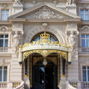 Elegant Luxury Hotel Exterior Elevation Designs No-5804