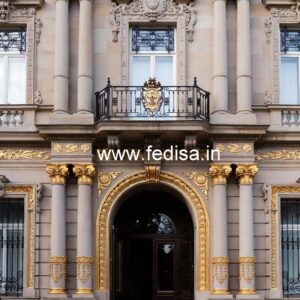 Premium Hotel Front Facade Design No-5828