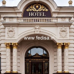 Modern Hotel Facade Design with Luxury Style No-5831