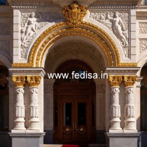 Luxury Hotel Front Design with Glass Panels No-5848