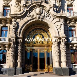 Contemporary Hotel Front Elevation Luxury No-5857