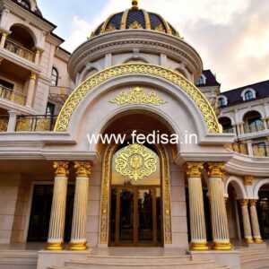 Elegant Hotel Elevation Design with Luxury Appeal No-5863
