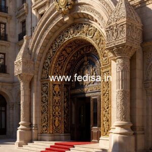 Luxury Hotel Front Elevation with Modern Appeal No-5888