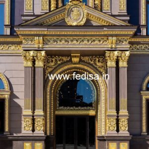 Luxury Hotel Elevation Ideas with Glass Finish No-5893