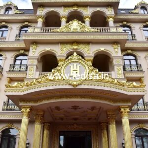 Luxury Hotel Exterior with Decorative Lighting No-5907