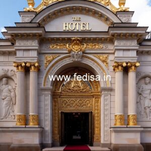 Contemporary Luxury Hotel Front View No-5923