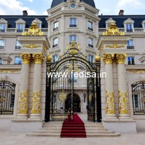 Luxury Hotel Exterior with Modern Glass Panels No-5966