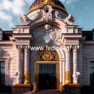 Luxury Hotel Elevation with Unique Exterior Style No-5969