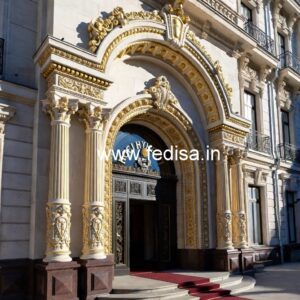 Modern Luxury Resort Front Elevation Design No-5972