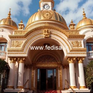 Elegant Hotel Main Gate Design for Premium Properties No-6003