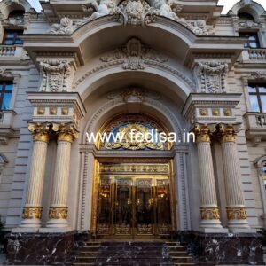 Hotel Entrance Gate Design with Wooden Elements No-6051