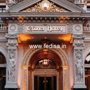 Luxury Hotel Gate Design with Contemporary Details No-6056