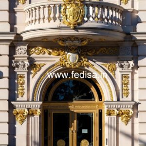 Grand Hotel Entrance Design with Elegant Gates No-6063