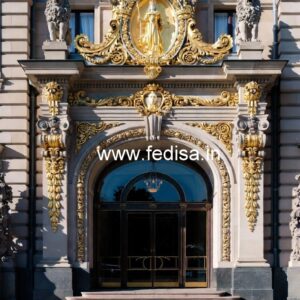 Hotel Entrance Gate Design with Stone Cladding No-6065
