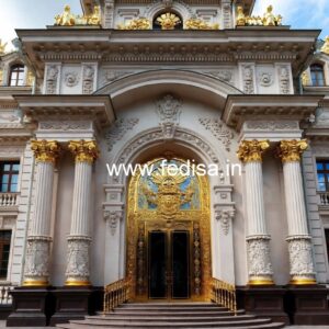 Luxury Hotel Entrance Gate Design with Golden Finish No-6070