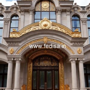 Elegant Hotel Gate Design with Brass Detailing No-6086