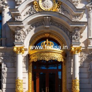 Hotel Entrance Gate Design with Royal Architecture No-6088
