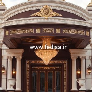Hotel Elevation Design with Modern Facade Style No-6108