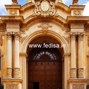 Beautiful Hotel Front View Elevation Design No-6114