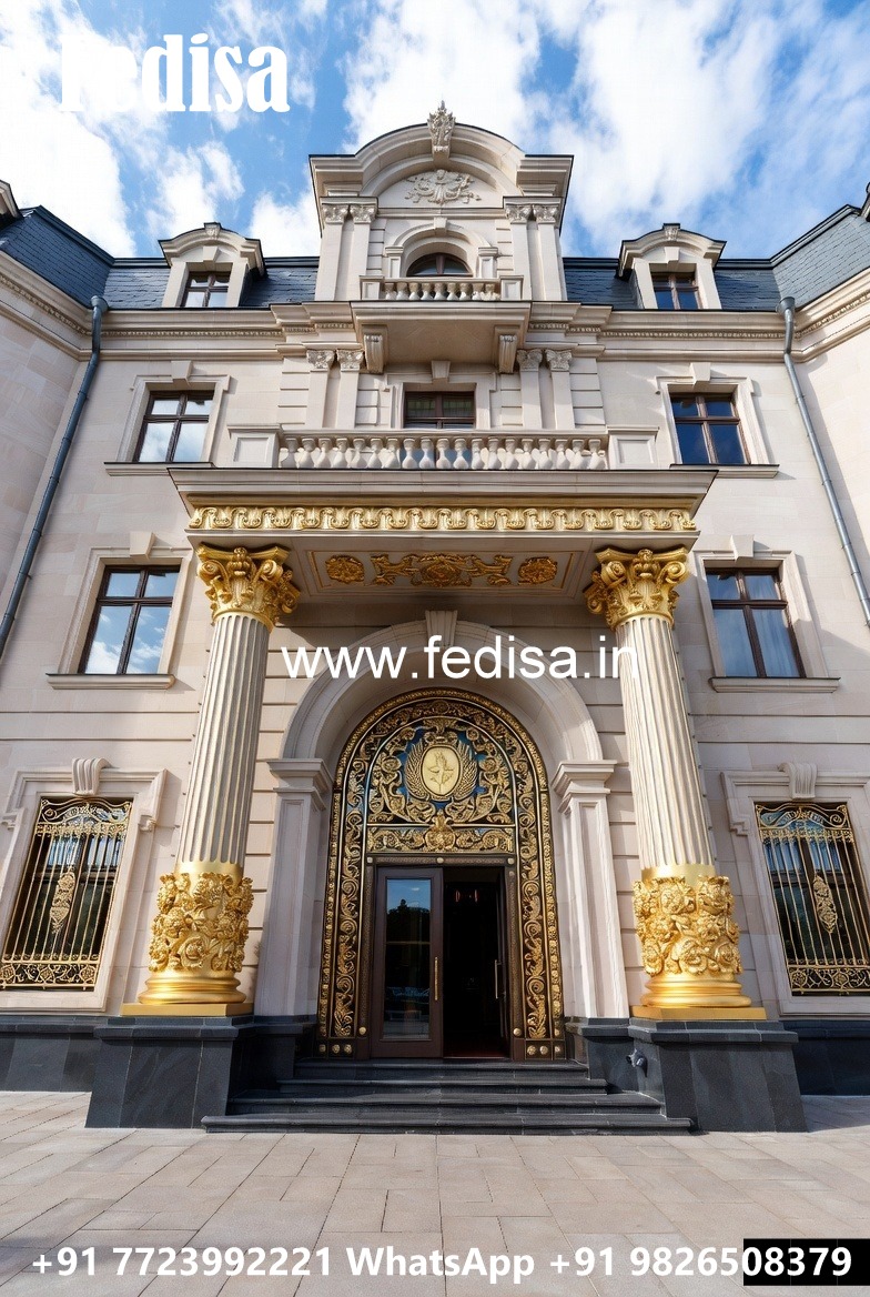 Hotel Front Elevation Design with Modern Architecture No-6120