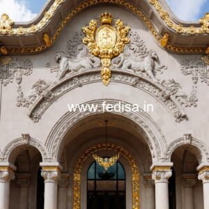 Stylish Hotel Elevation Design with LED Lighting No-6122