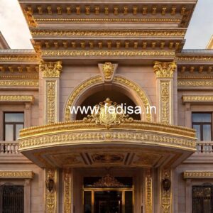 Hotel Elevation Design with Modern Balcony Style No-6129