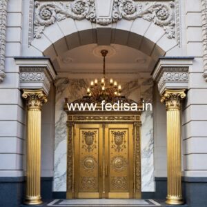 Hotel Elevation Design with Artistic Architecture No-6132