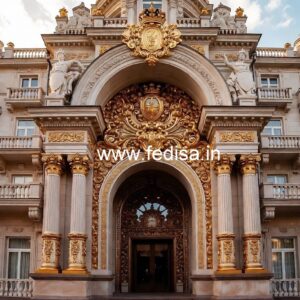Luxury Hotel Building Front Elevation Design No-6133