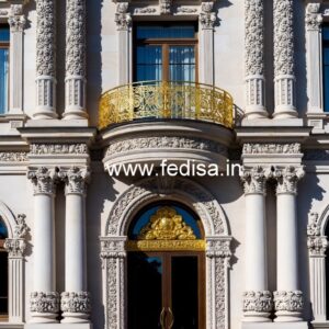 Modern Hotel Elevation Design with Marble Finish No-6134