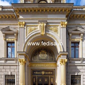 Hotel Exterior Elevation Design with Premium Lighting No-6136