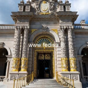 Hotel Elevation Design with Elegant Entrance No-6158