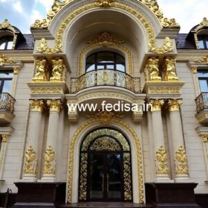 Modern Hotel Elevation Design with Luxury Facade No-6169