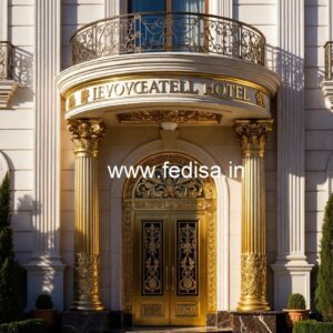 Luxury Hotel Elevation Design with Balcony Lighting No-6175