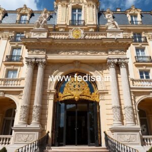 Luxury Hotel Front Elevation with LED Effects No-6181
